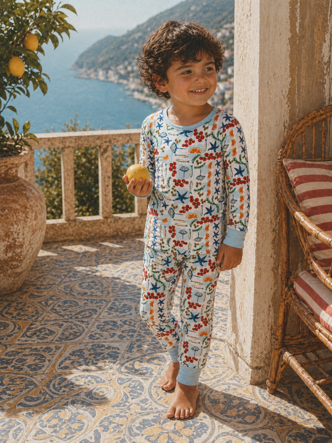 Long Sleeve 2-Piece Set, Palermo Picnic