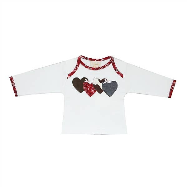 Haute Baby Rodeo Queen 4 Heart Ls Tee for Infants & Toddlers