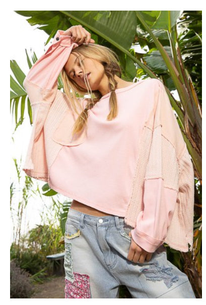 Oversized patch work top