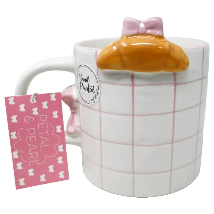 Ceramic Croissant Bow Mug