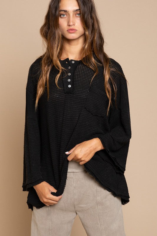 Bell Sleeve Oversized Fit Sweater Top