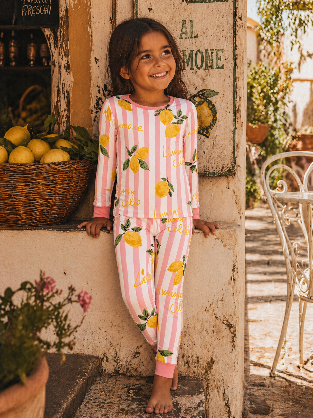 Long Sleeve 2-Piece Set, Lemon Amore