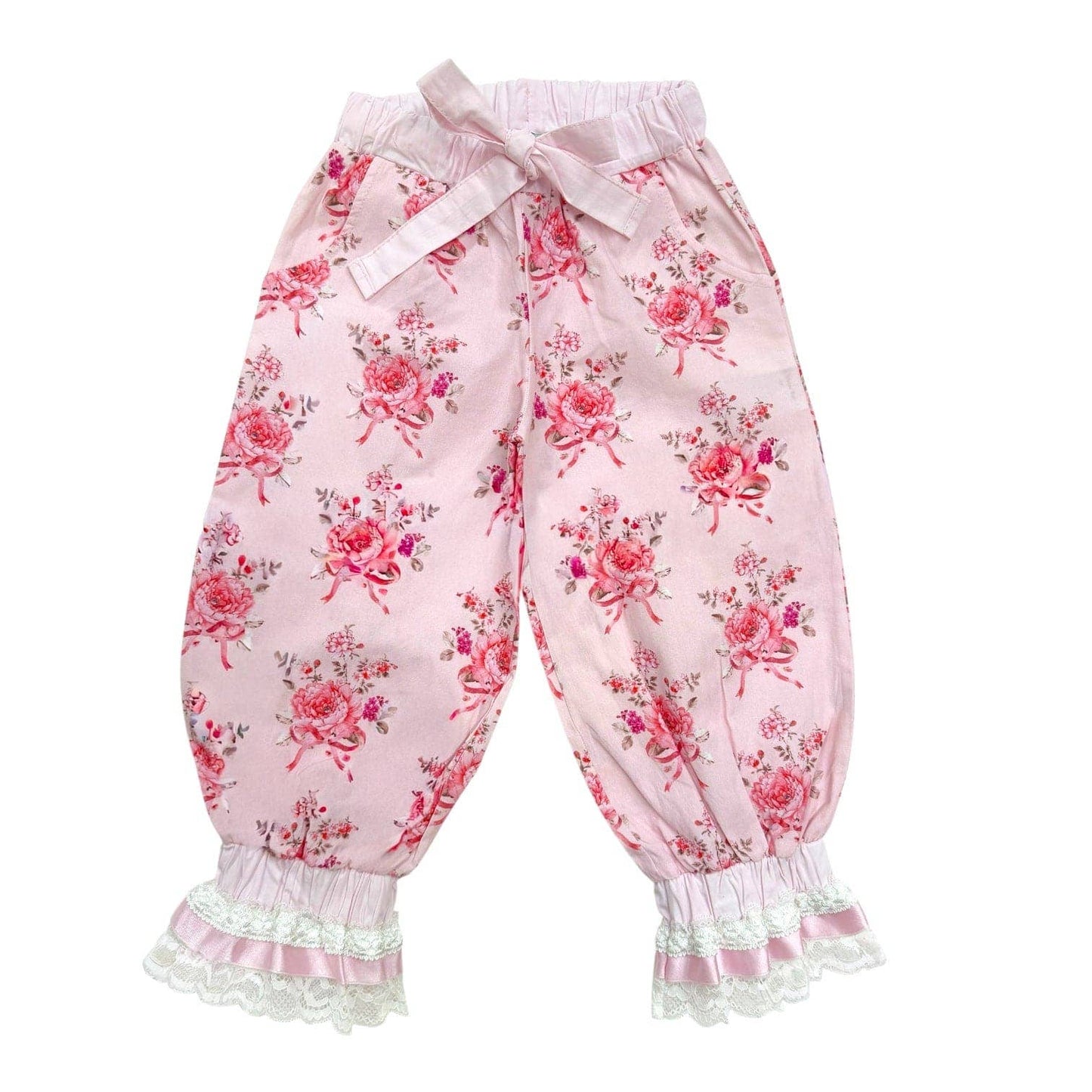 Amelia Pink Flower Print Pants