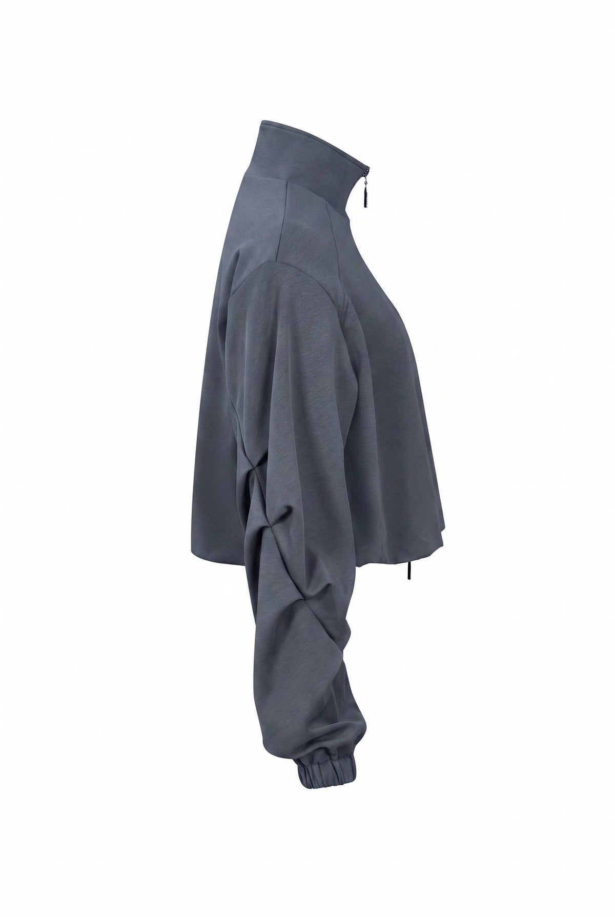 Pleated Sleeves Knit Jacket