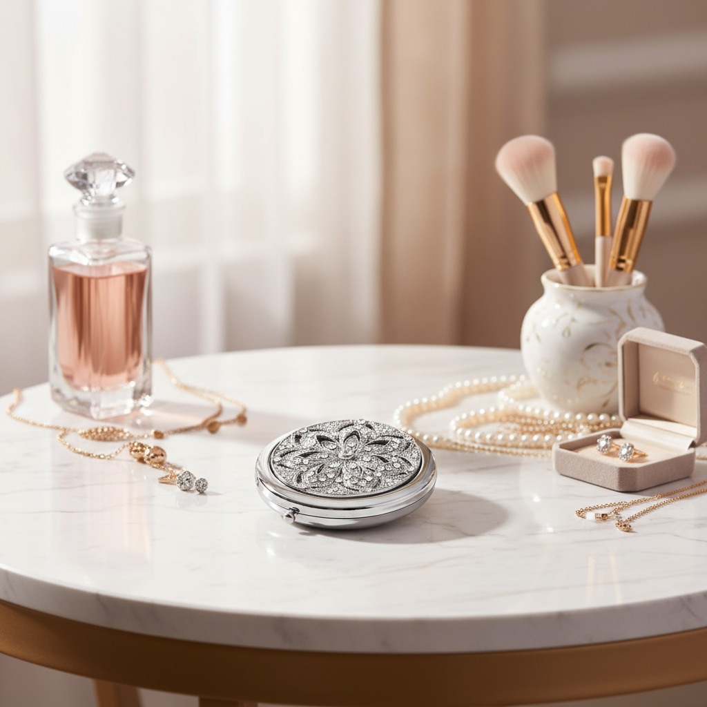 Windsor Compact | Silver Compact | Gold Compact Mirror |