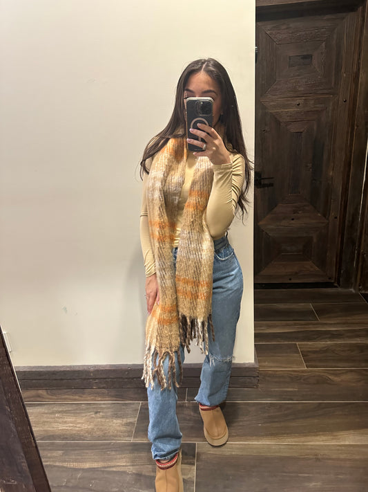 Oversized Check Scarf