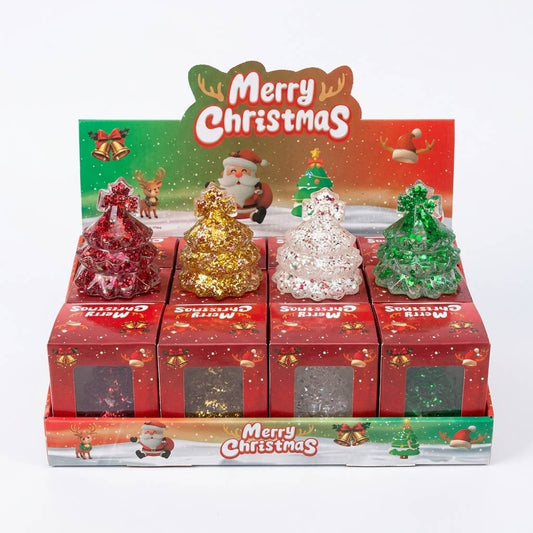 Christmas Tree Maltose Squishy Toy – Glitter TPR Sensory