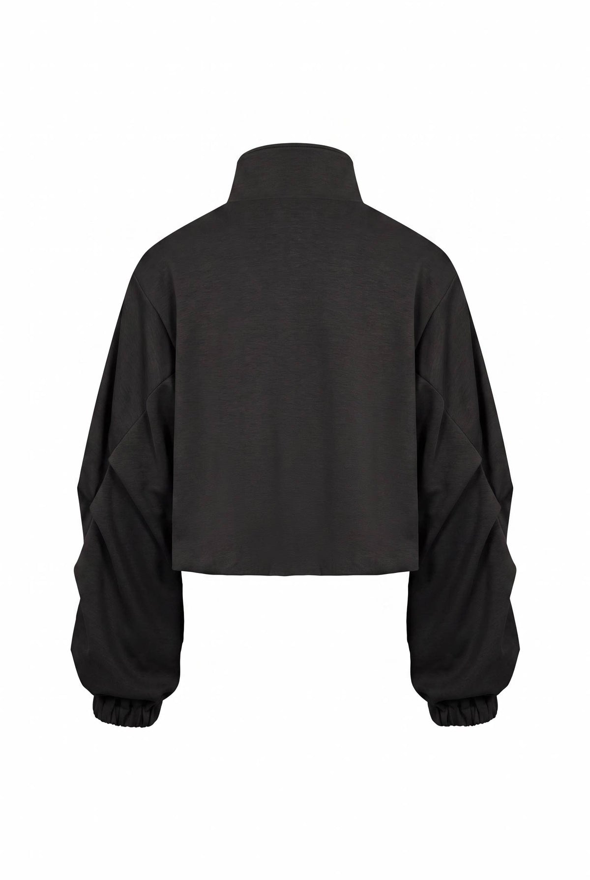 Pleated Sleeves Knit Jacket