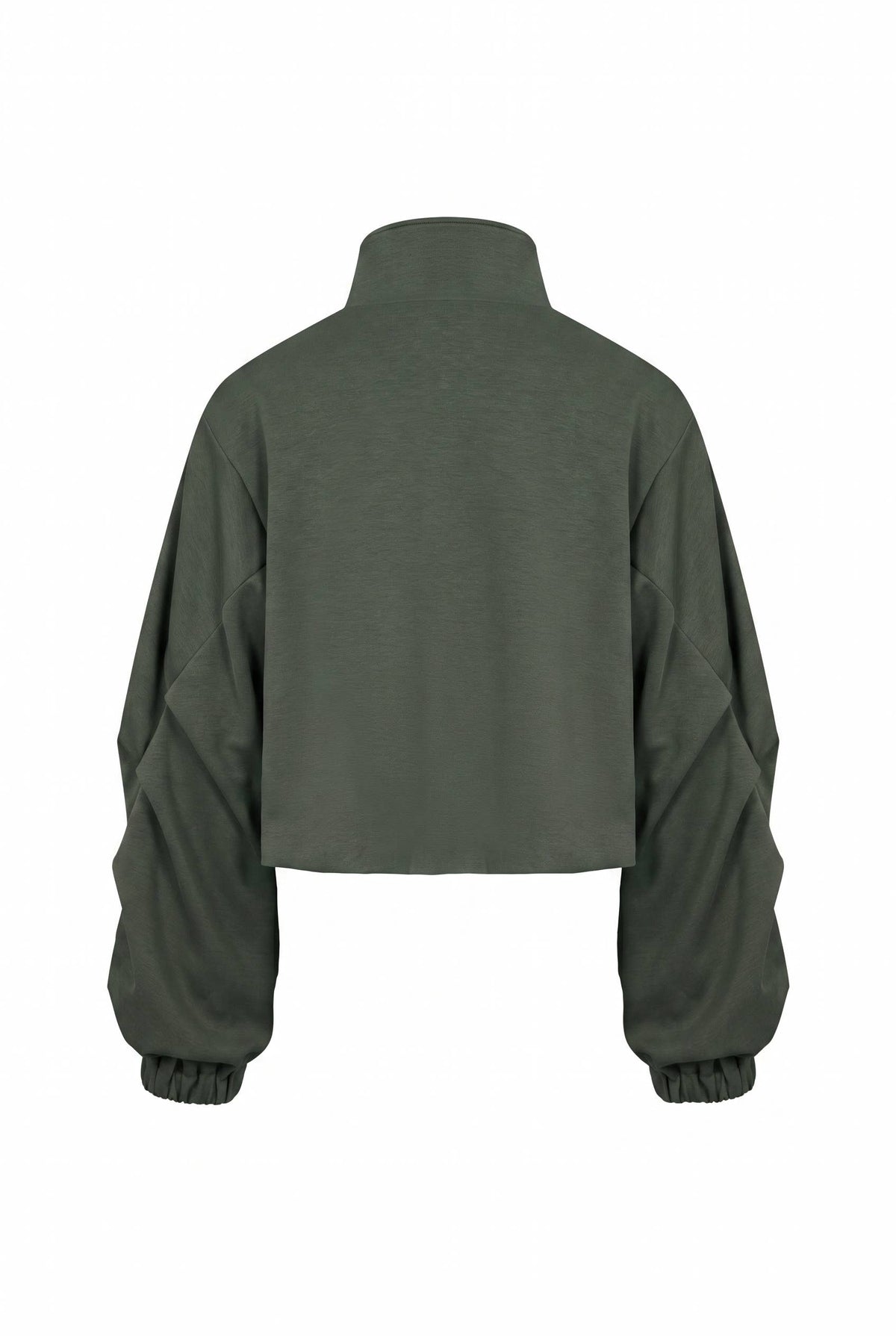 Pleated Sleeves Knit Jacket