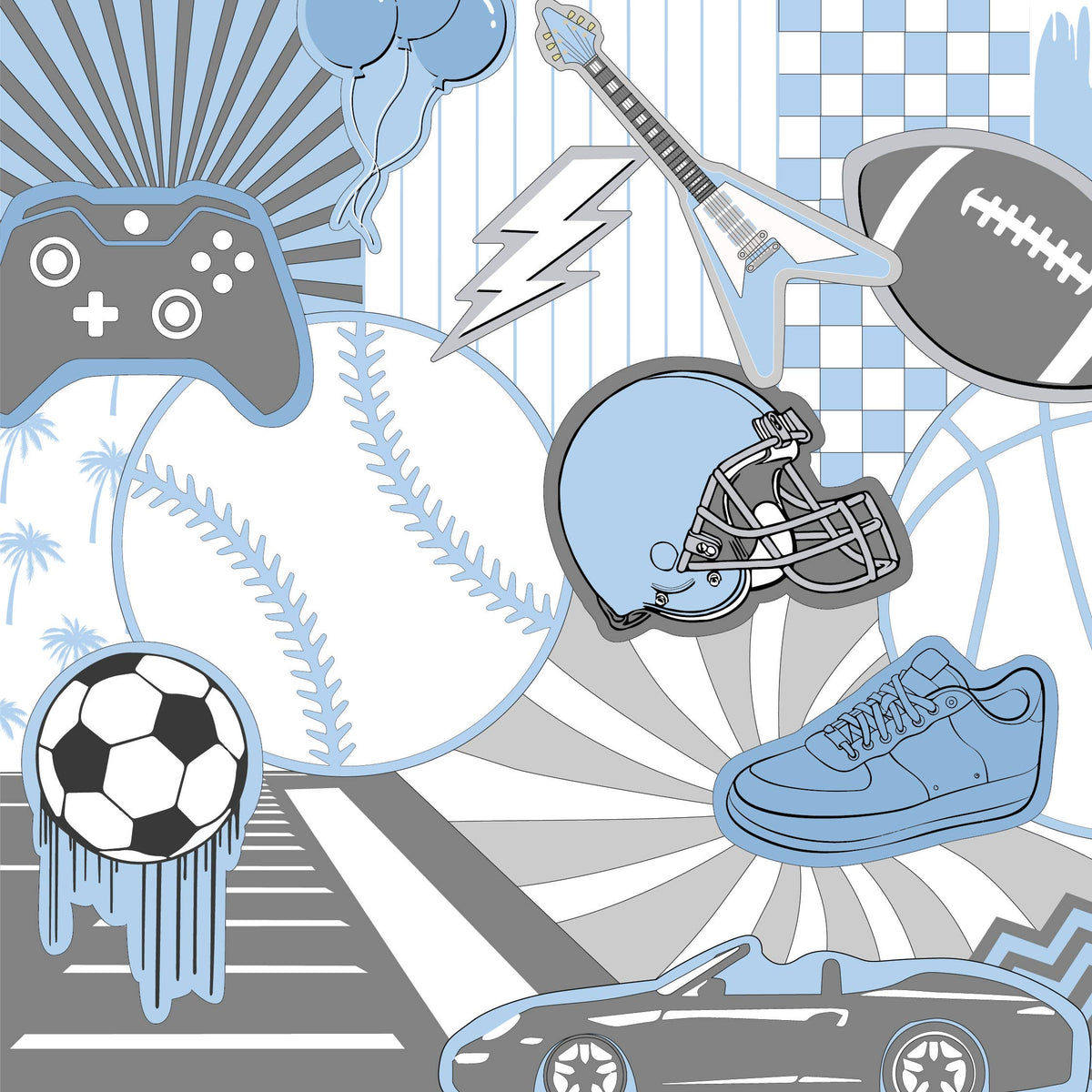 @byjordana Collab Icons Boy Zipper Footie in Blue