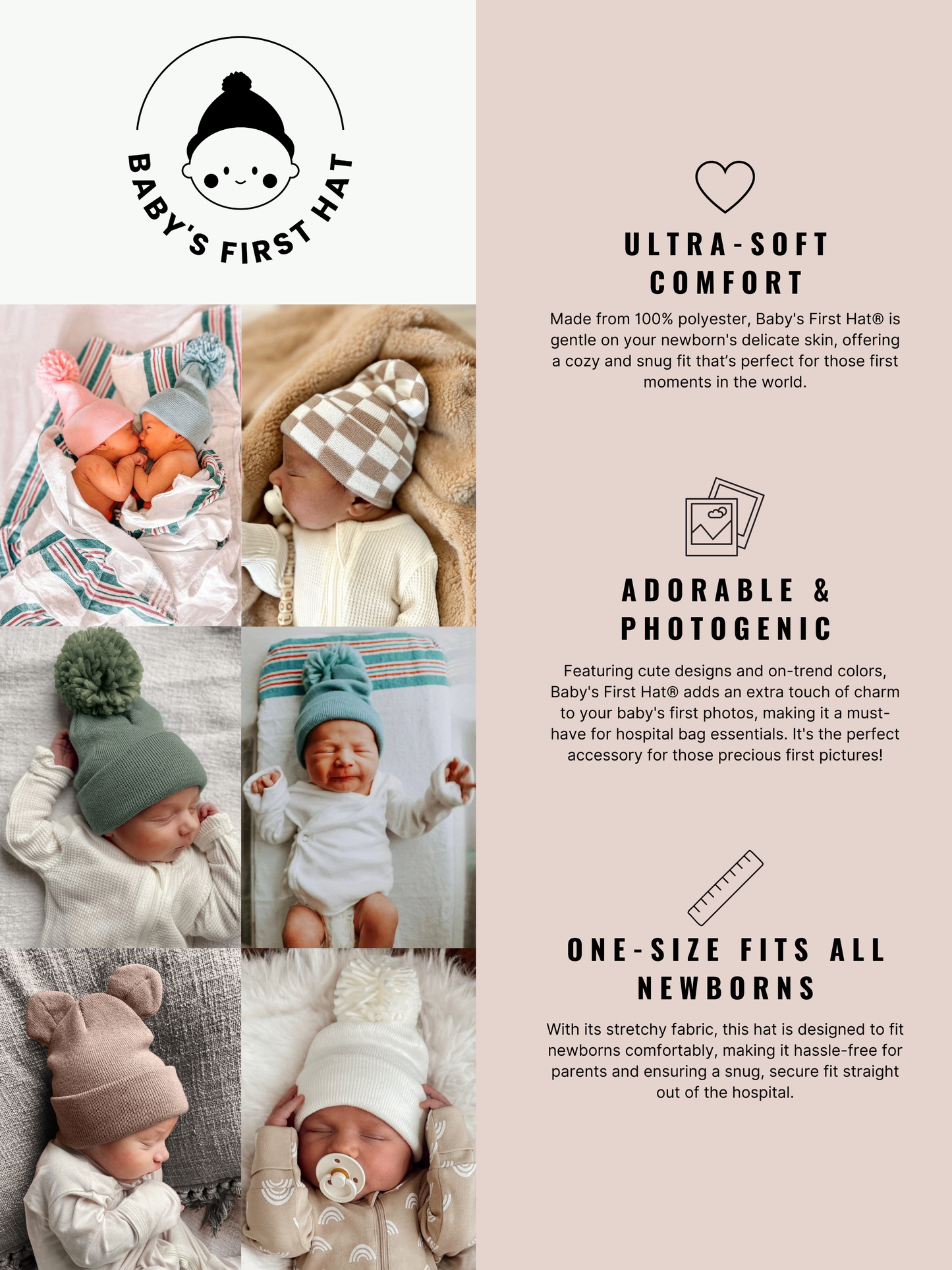 Baby's First Hat®, Warm White Bow