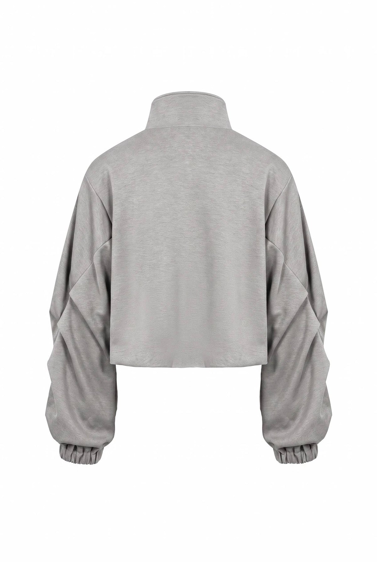 Pleated Sleeves Knit Jacket
