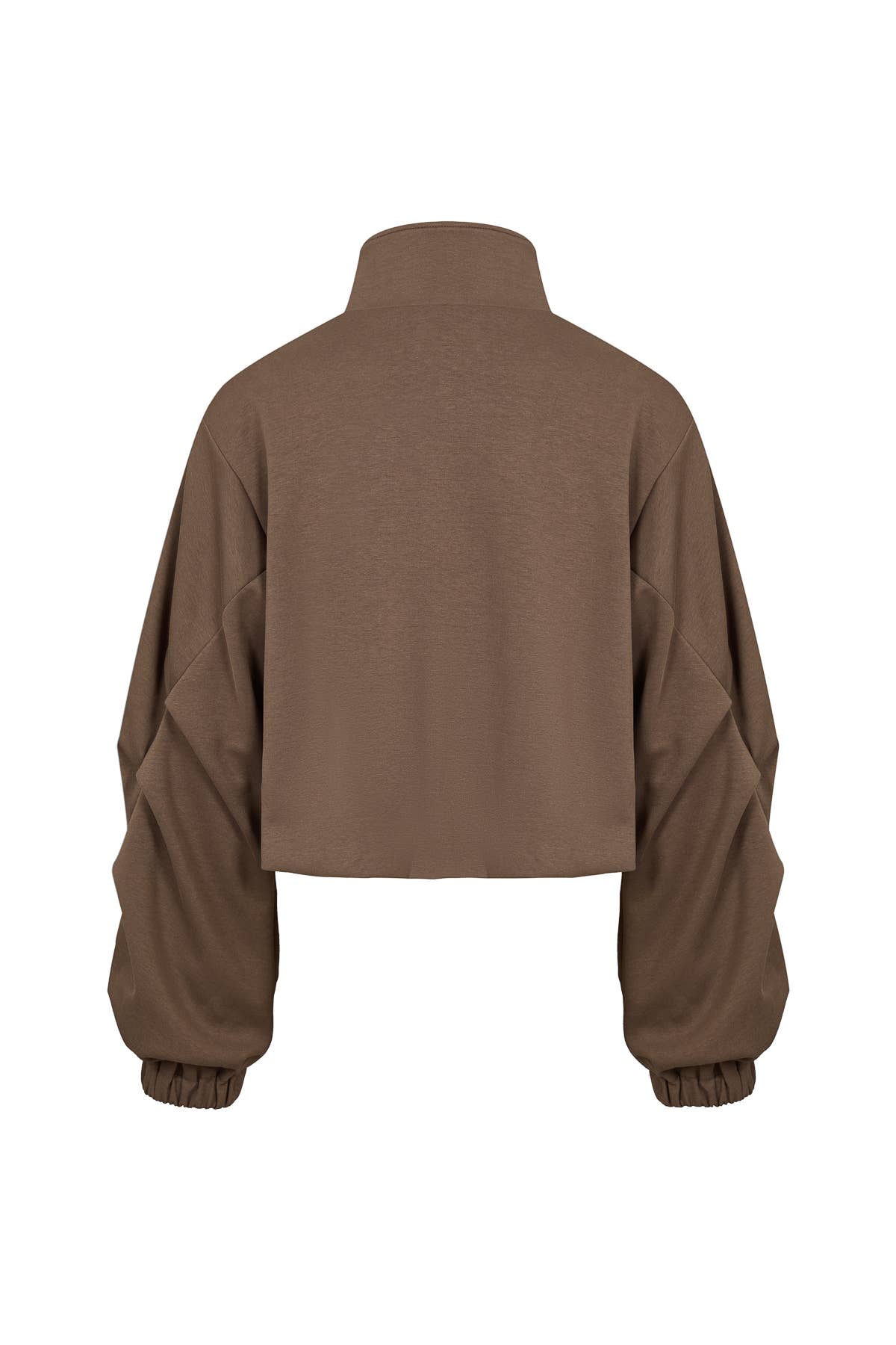 Pleated Sleeves Knit Jacket