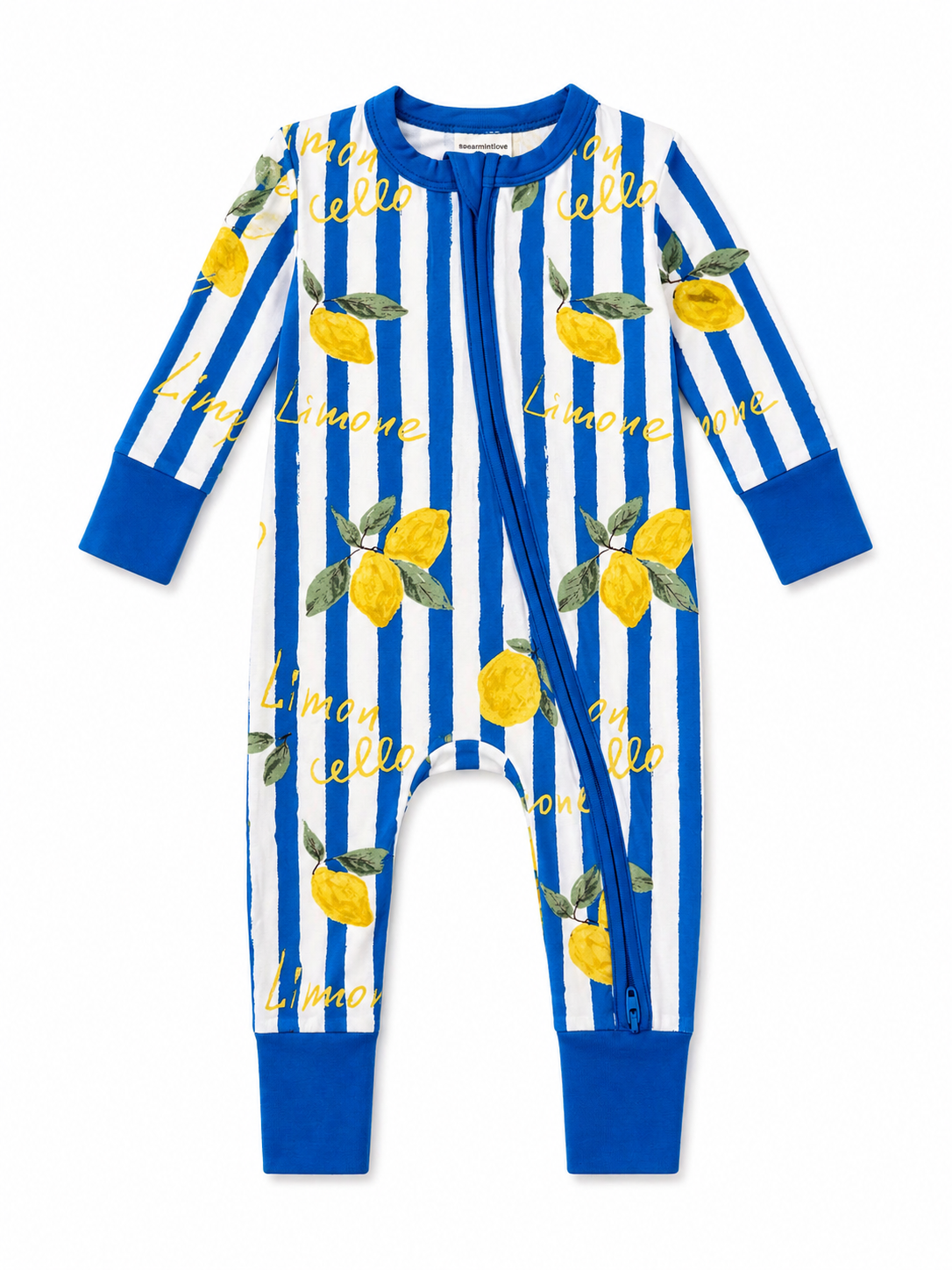 2-Way Zip Romper, Lemon Classico