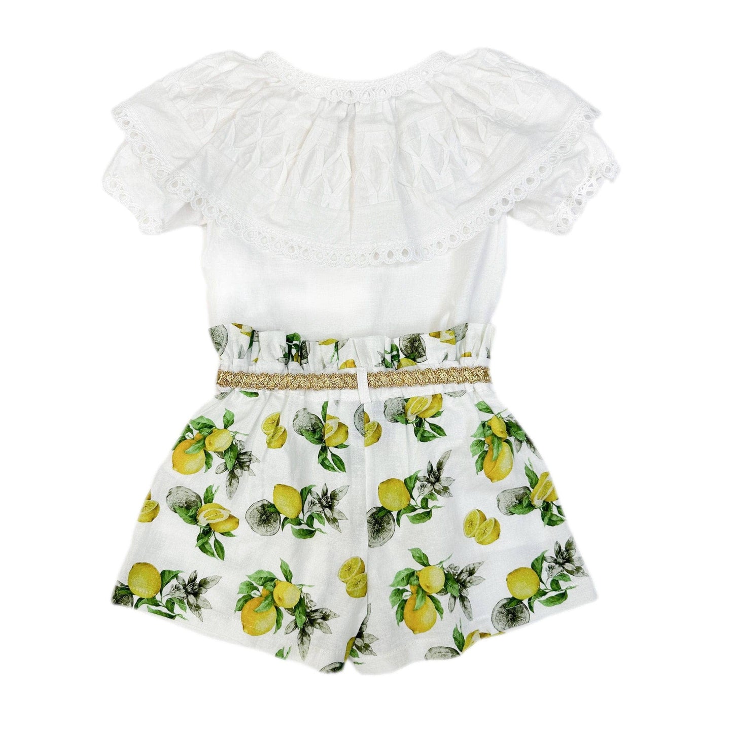 Amalfi Lemon Blouse and Shorts Set