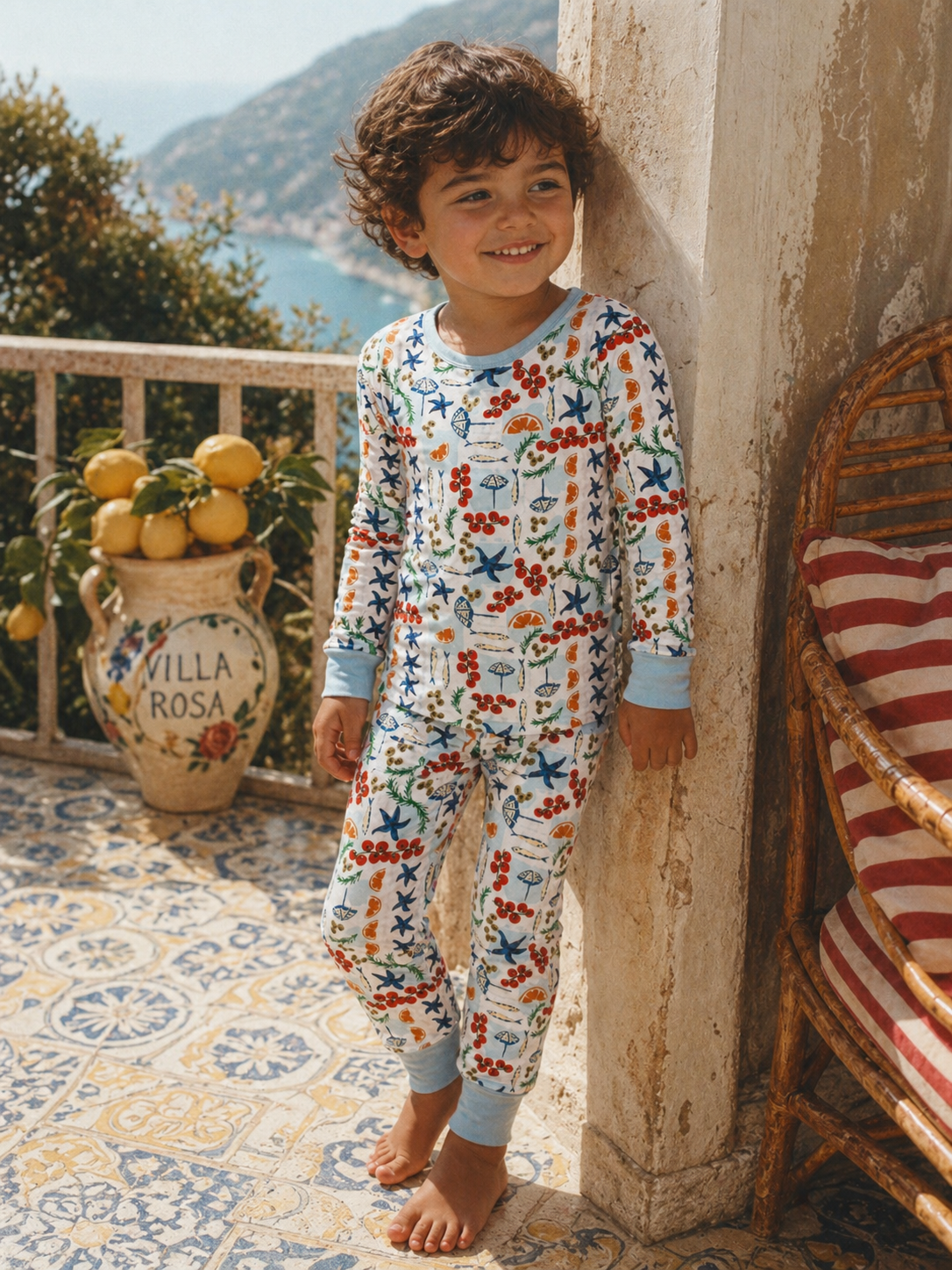 Long Sleeve 2-Piece Set, Palermo Picnic