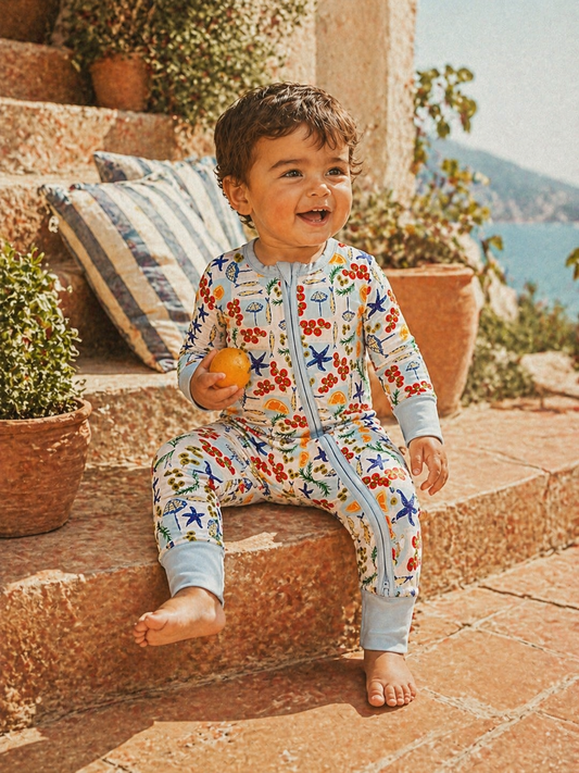 2-Way Zip Romper, Palermo Picnic