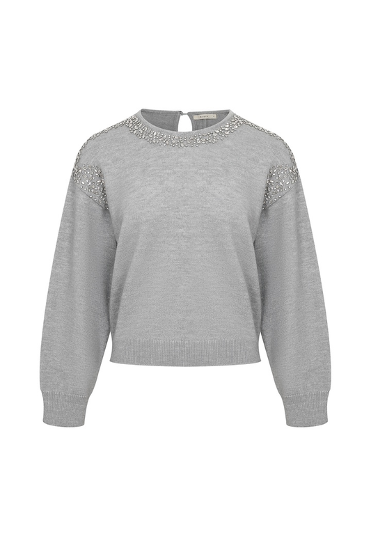 Helena Top With Rhinestone Detail