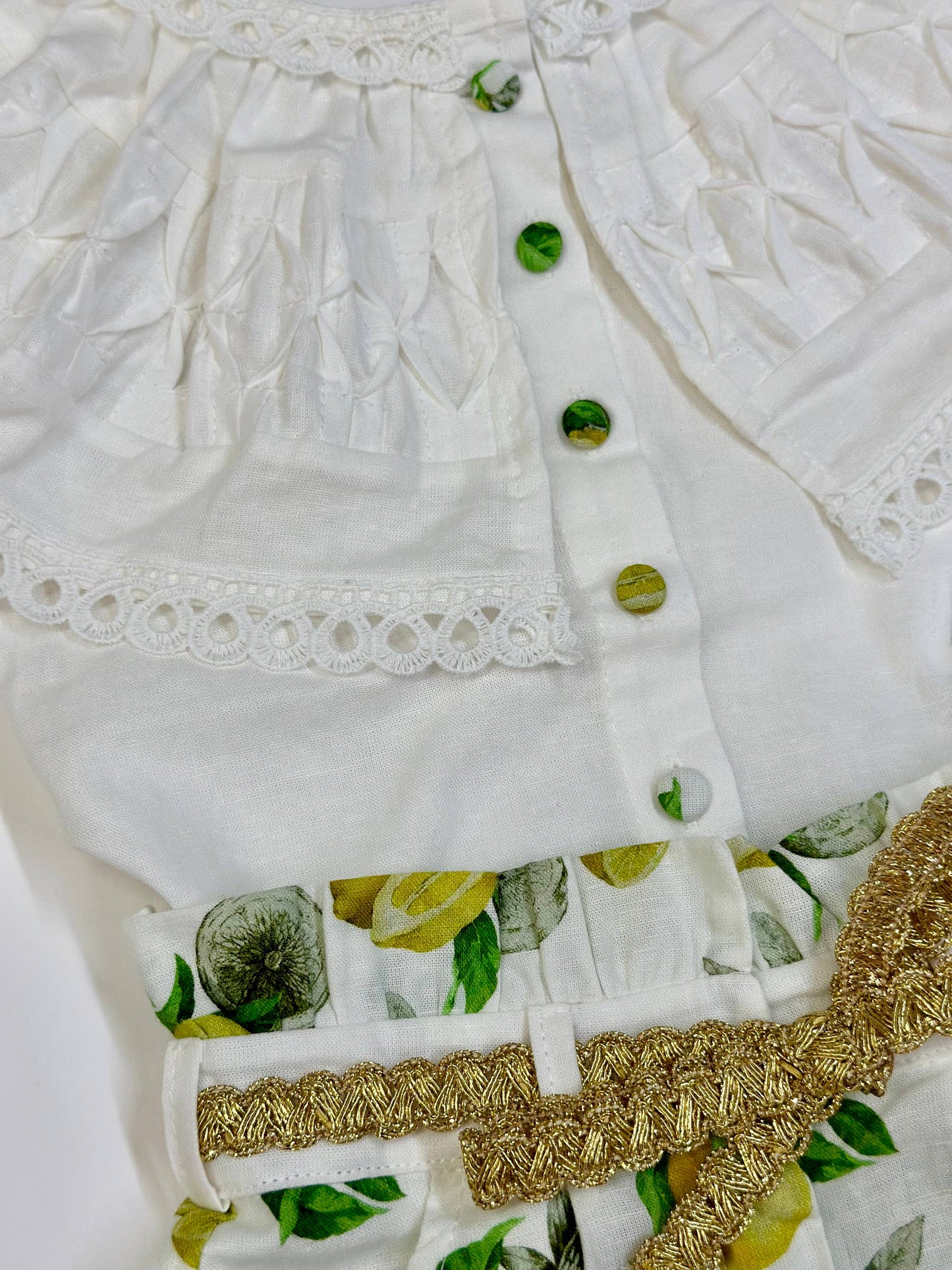 Amalfi Lemon Blouse and Shorts Set