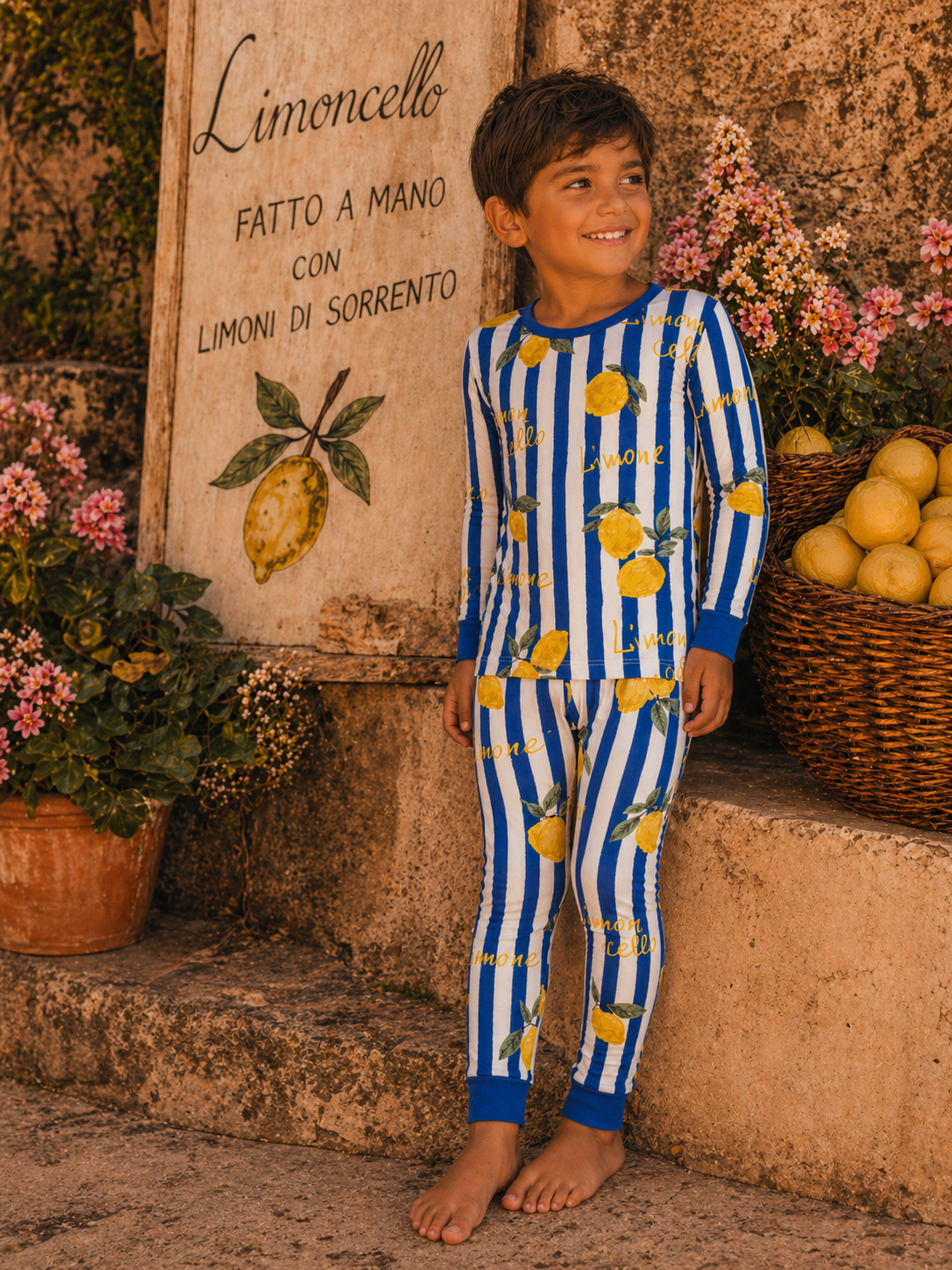 Long Sleeve 2-Piece Set, Lemon Classico