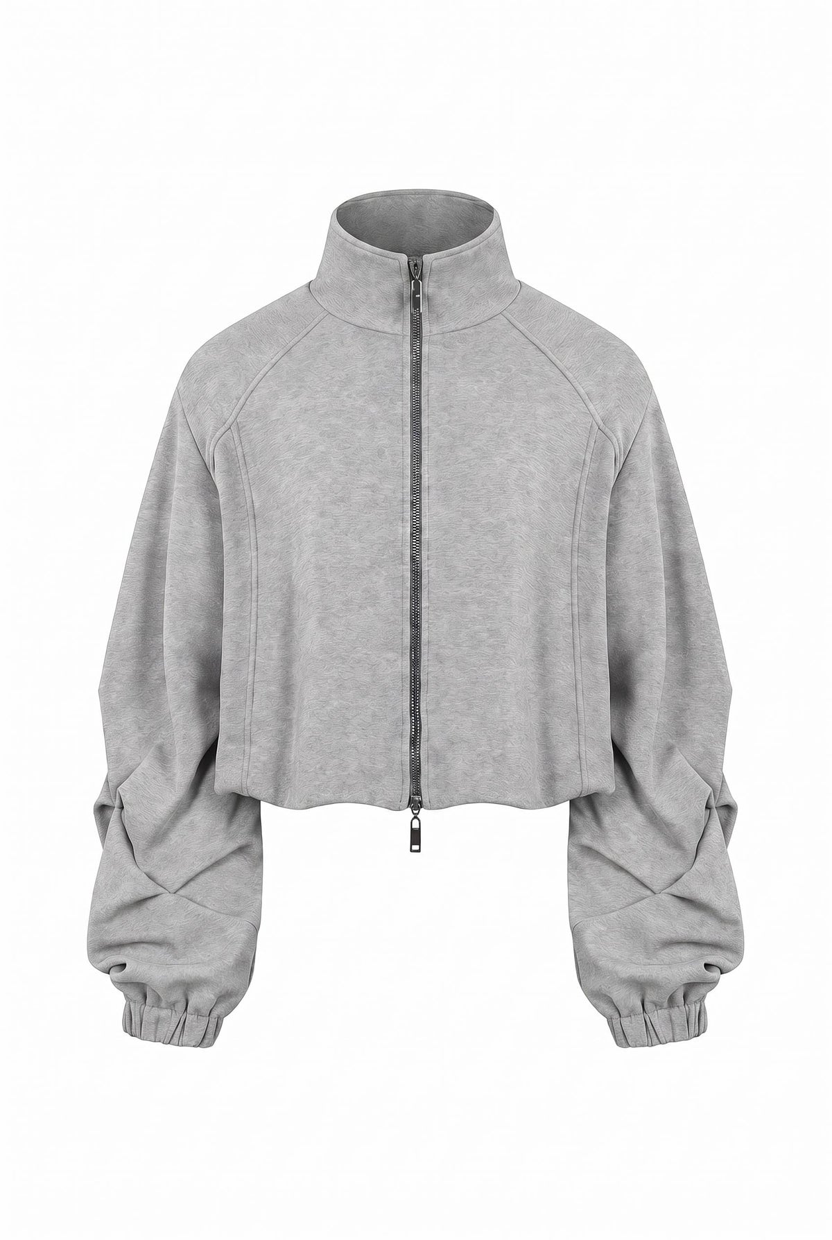 Pleated Sleeves Knit Jacket