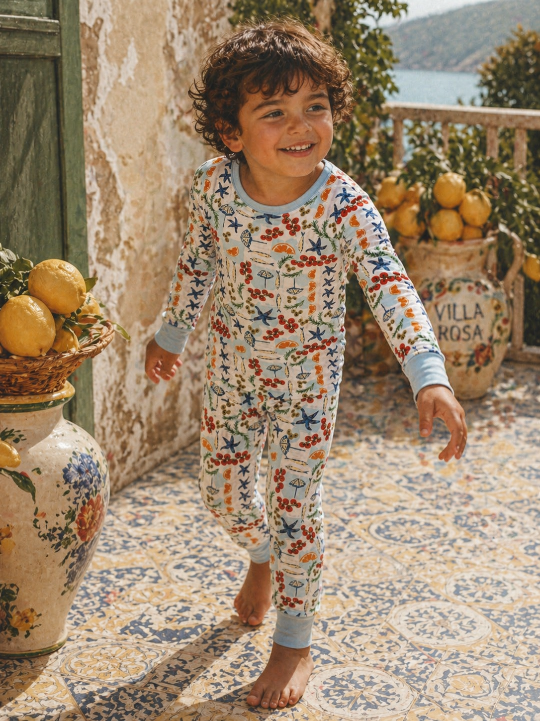 Long Sleeve 2-Piece Set, Palermo Picnic