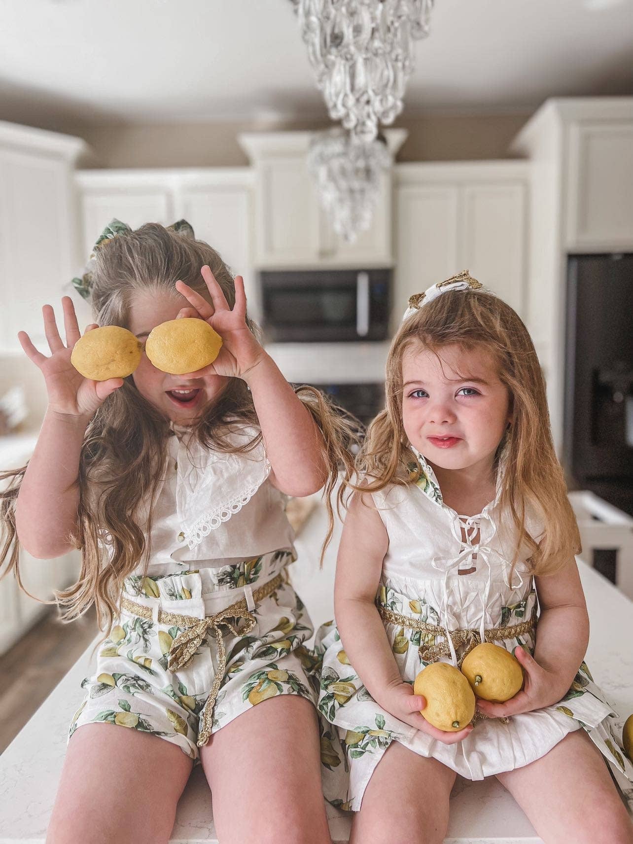 Amalfi Lemon Blouse and Shorts Set