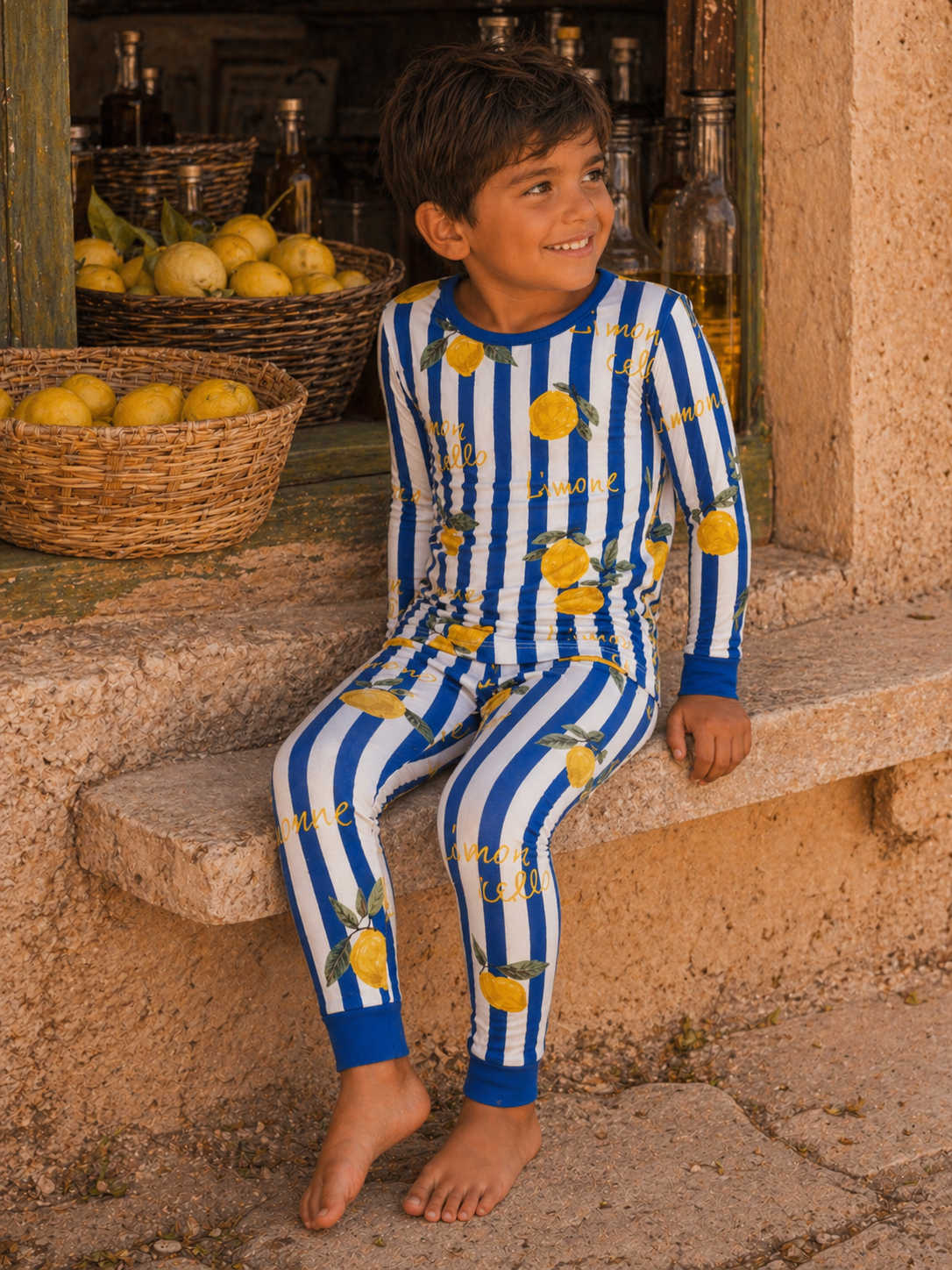 Long Sleeve 2-Piece Set, Lemon Classico