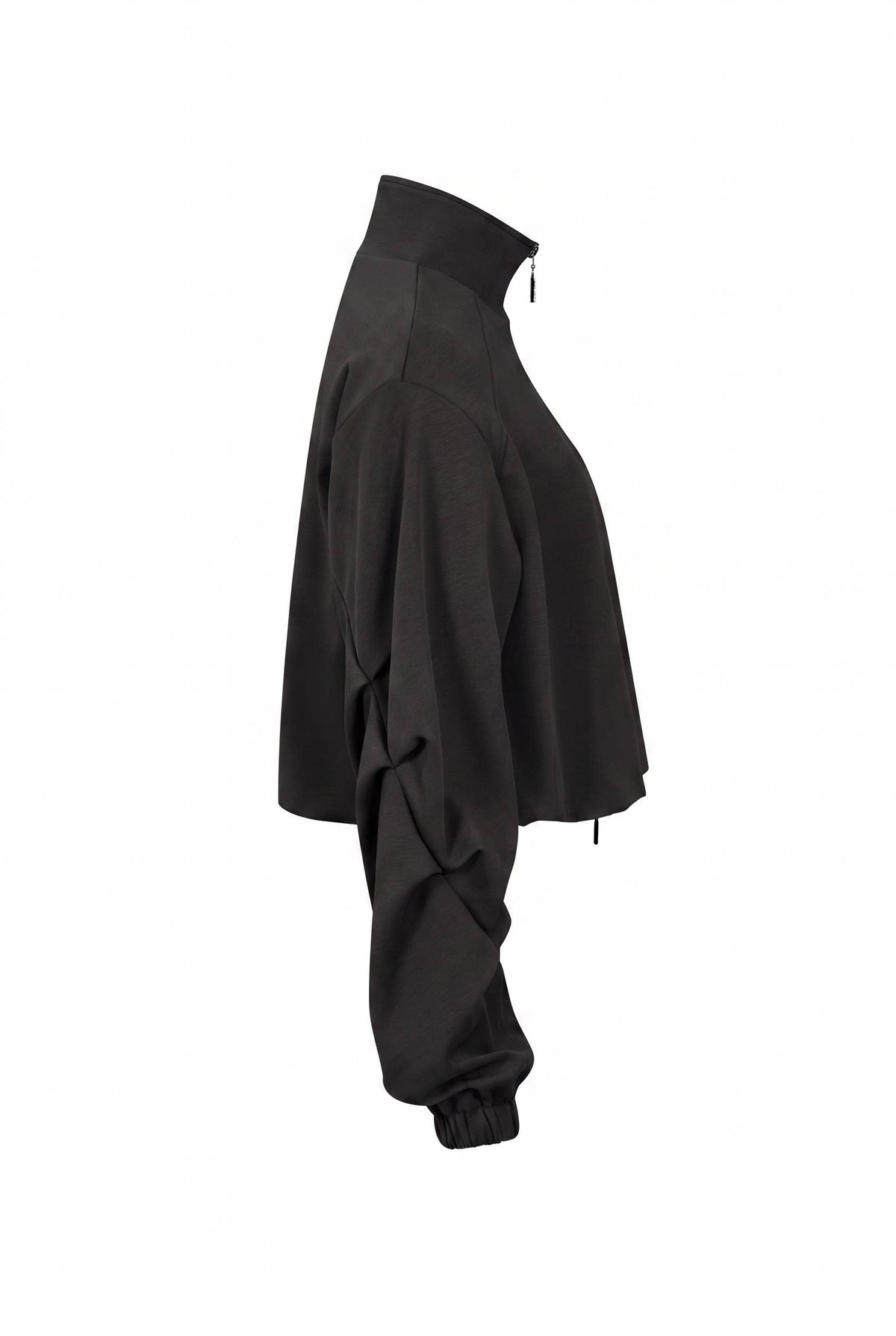 Pleated Sleeves Knit Jacket