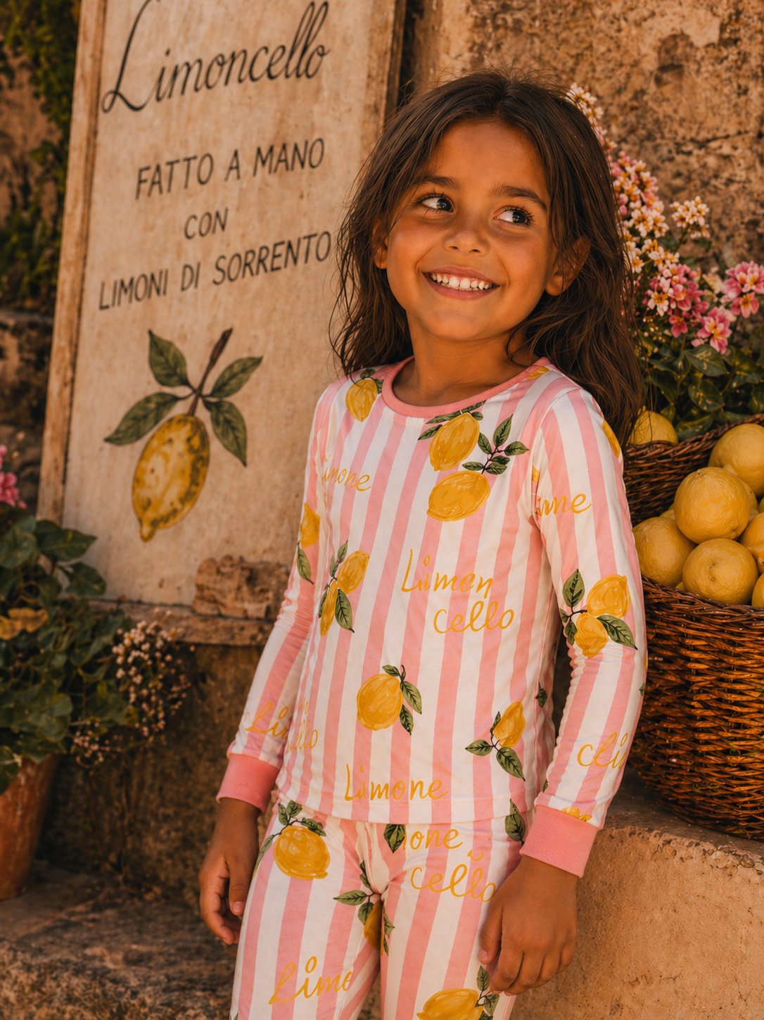 Long Sleeve 2-Piece Set, Lemon Amore