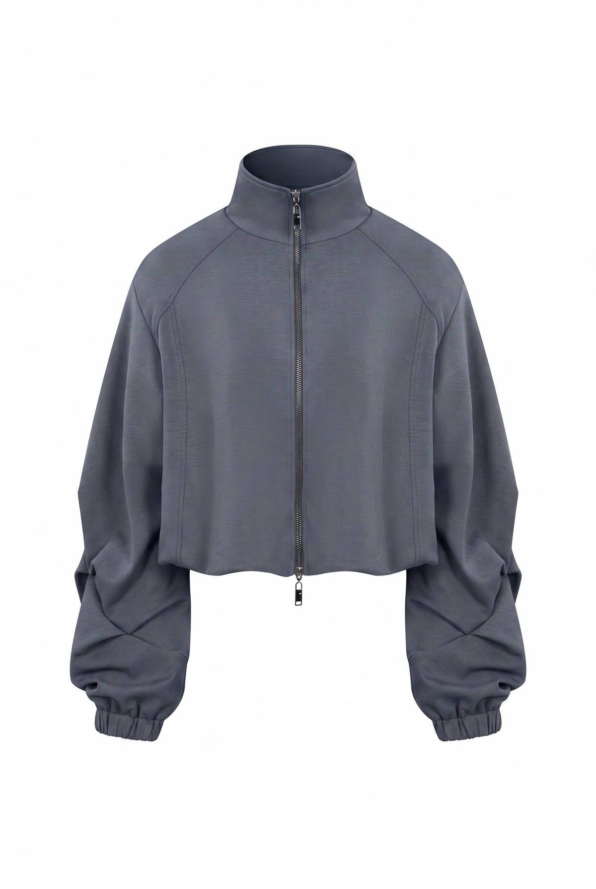 Pleated Sleeves Knit Jacket
